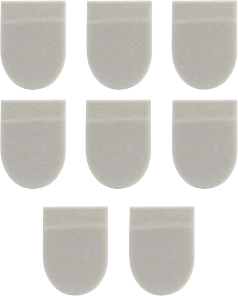 Felt Heel Cushion Pad 1/2" with Adhesive for Pain Relief, 4 Pairs (8 Pieces)