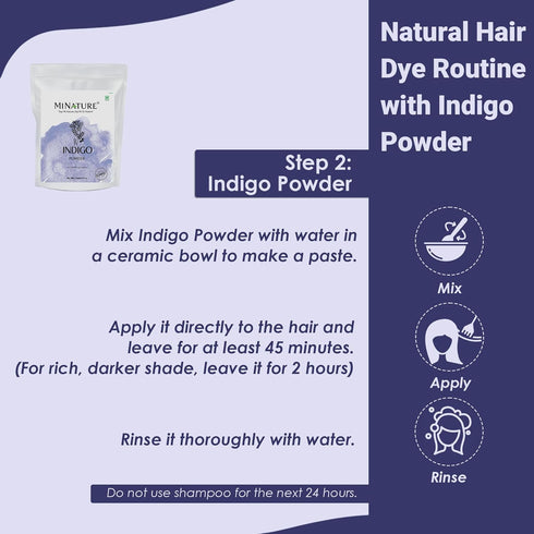 Natural Indigo Powder - 114g (4 oz) - Rajasthani Indigo Powder for Hair Dye, Natural Hair Color