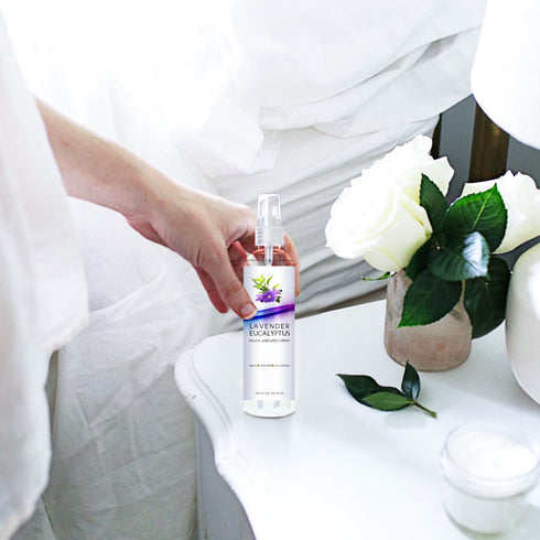 Original Lavender Eucalyptus Pillow and Linen Spray, 4oz, Best Essential Oil Mist to Relax The Body, Fresh Clean Smell