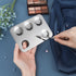 Professional Stainless Steel Makeup Palette, 2 Pieces Cosmetic Palette with Spatula Tool for Nail-art Mixing