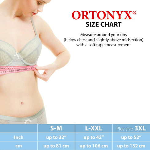 ORTONYX 6.25" Broken Rib Brace for Men and Women, Elastic Chest Wrap Compression Support Belt for Rehabilitation of