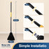 Yocada Heavy-Duty Broom, Commercial Indoor Outdoor Broom 55.5 inch Tall for Courtyard Garage Lobby Home Office