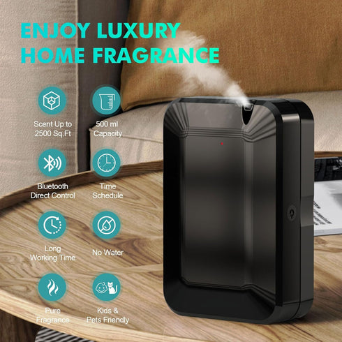 Scentiplus 2500 Scent Air Machine for Home, Sq. Ft Bluetooth Waterless Essential Oil Diffuser with Cold Air Technology