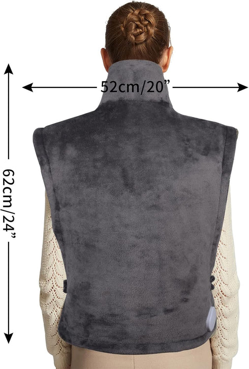 Ambershine XXXL King Size Neck & Shoulder & Back Heating Pad - 26"x35" with 10 Temperature Settings & 4 Auto-Off