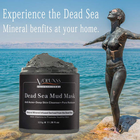Dead Sea Mud Mask for Face and Body, Deep Cleansing Face Mask for Acne, Natural Skincare Clay Facial Mask