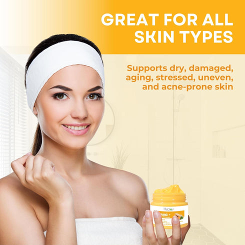 Turmeric Face Cream for Face & Body - All Natural Skin Brightening Lotion - Fades Scars, Evens Tone, Fights Acne