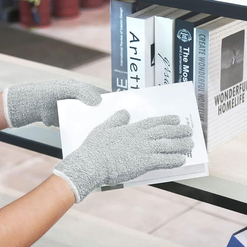 Evridwear Microfiber Gloves for Plant Dusting, Reusable Leaf Cleaning Gloves for Houseplants and Furniture