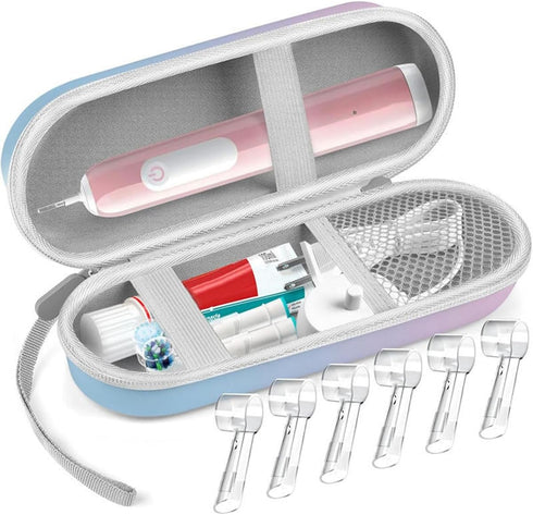 PISIWER Toothbrush Travel Case For Electric Toothbrush, Hard Protective Storage Bags(Milk Grey)