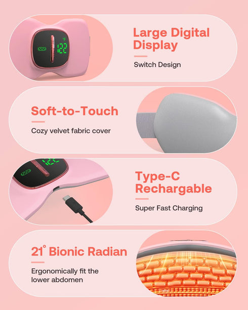 Portable Cordless Heating Pads for Period Cramps, FSA HSA Eligible, Ideal Gifts for Women & Girls