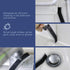 Grout Cleaner Scrub Brush - Deep Tile Joints Cleaning Tool with Stiff Angled Bristles for Showers & Kitchens