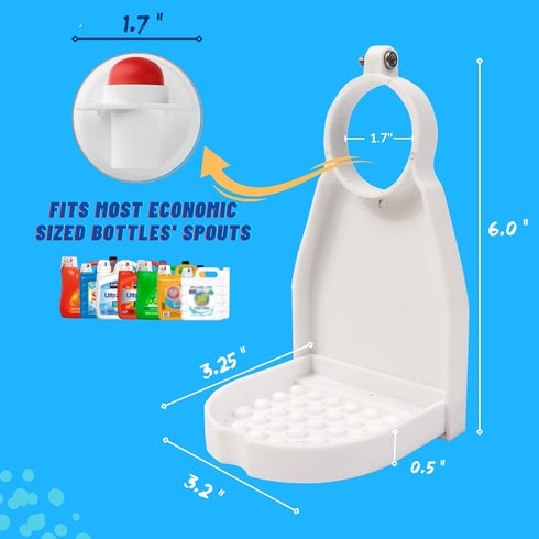 Besuerte Laundry Soap Catcher Tray, 2 Pack, White, Detergent Dispenser and Drip Tray for Laundry Room