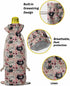 Home L6 10 Halloween Burlap Wine Bags PCS Pink Bow Cat Wine Bottle Gift Bag Rose Love Heart Pumpkin Ghost Potion Linen