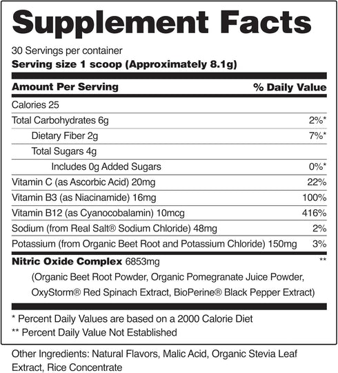 Snap Supplements 3-in-1 USDA Organic Beet Root Powder, Nitric Oxide Supplement for Healthy Blood Circulation, 250g