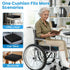 ComfyInLove Tailbone Wheelchair Seat Cushion for Pressure Relief, Cooling Gel Memory Foam Chair Cushion with Slope-Edge