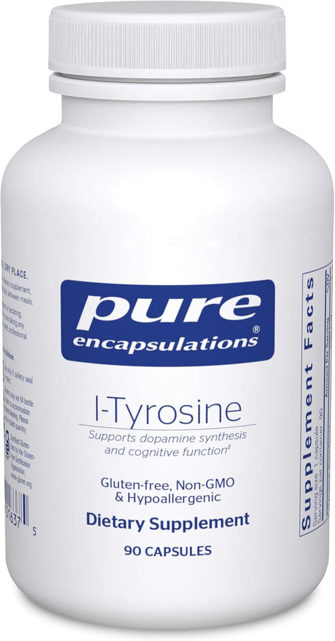 Pure Encapsulations L-Tyrosine Amino Acid Supplement for Brain Support, 90 Capsules