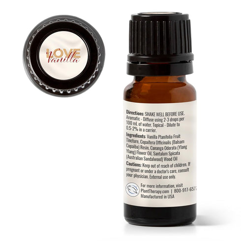 Plant Therapy Love Vanilla Essential Oil Blend, 10 mL (1/3 oz), 100% Pure, Therapeutic Grade