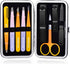 MORGLES 9 Pack Tweezers Set, Professional Nail Clippers and Tweezer Kit for Men and Women with Leather Travel Case