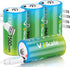 volkate Rechargeable D Cell Batteries 4 Pack, 1.5V 7500mwh Lithium LR20 Battery D