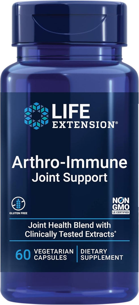 Life Extension Arthro-Immune Joint Support Supplement with Curcumin & Chiretta Extracts - 60 Capsules