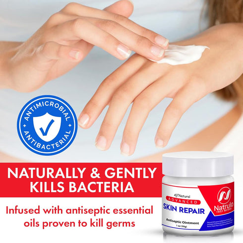 Natrulo Skin Repair Cream - Natural All Purpose Ointment for Eczema, Itch Relief, Burns, and Wound Care