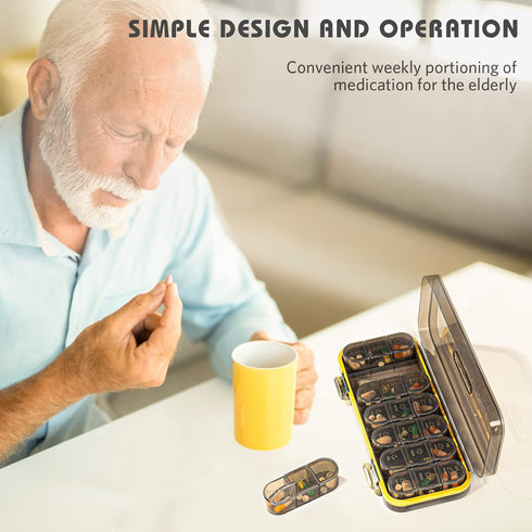 Zonlong 3 7 Weekly Pill Organizer/ Dispensers, Times A Day, Day Large Compartments Travel Pill Container/ Box