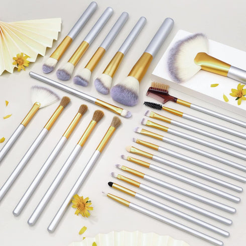VANDER 24pcs Premium Makeup Brush Set, Cosmetic Brushes for Foundation, Blending, Blush, Cruelty-Free (Cosmetic bag not