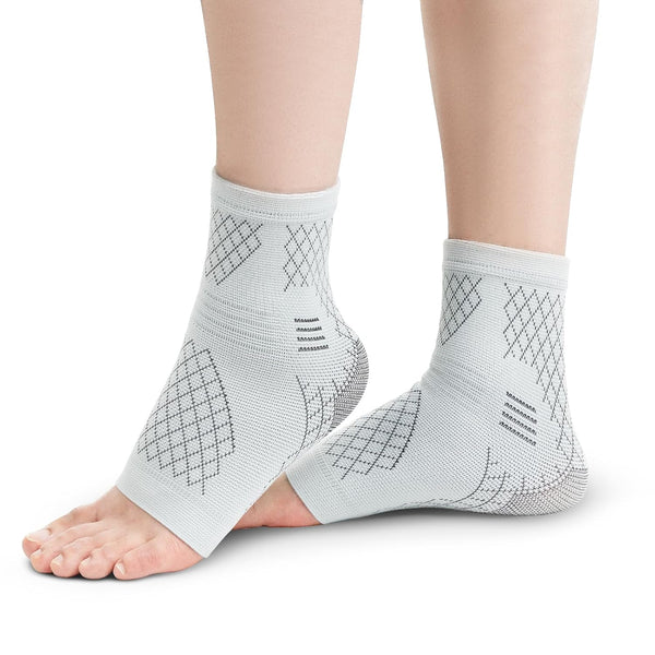 INDEEMAX 2 Pack Ankle Brace for Sprained Ankle, Compression Sleeve Socks for Women & Men, Foot Swelling Relief