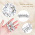 WHAVEL 4PCS Rhinestone Hair Barrettes for Women, Silver Sparkly Hair Clips, Fancy Formal Hair Accessories for Weddings