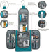 Narwey Hanging Travel Toiletry Bag, Cosmetic Makeup Organizer for Women and Men, Medium Teal
