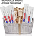 50 pcs Disposable Toothbrushes with Toothpaste, Individually Wrapped, 2 Color Toothbrushes, 10g Toothpaste, Bulk for