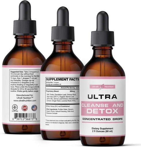 Liver Cleanse Detox & Repair Drops, Milk Thistle, Dandelion Root & Artichoke Extract