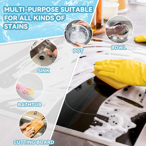 12PCS Scrubbing Sponges, Scrubbing Pad for Home and Kitchen, Multiple Purpose Cleaning Pad for Stove, Dish, Bowl, Sink