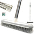 Push Broom with Adjustable Stainless Steel Long Handle - 46.5" for Shower, Patio, Kitchen, Grout, Garage Cleaning