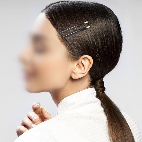 Jumbo Bobby Pins, Metal Hair Pins, 10pcs (5 Long and 5 Short) for Hair Decoration, Black