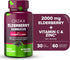 ORZAX Elderberry Capsules, Immune Support Supplement with Vitamin C and Zinc, 60 Vegetable Capsules