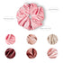 Whaline Blush Theme Hair Scrunchies - Large Velvet Hair Bands, Pink Soft Elastic Hair Ties, Hair Accessories for Girls,