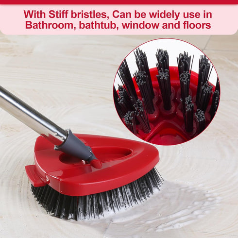 O Cedar EasyWring Spin Mop Compatible Scrub Brush Head Replacement, Floor Scrubber Head for Cleaning