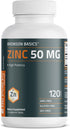 Bronson Zinc 50 MG High Potency - Supports Immune, Antioxidant & Skin Health - Non-GMO, 120 Vegetarian Tablets