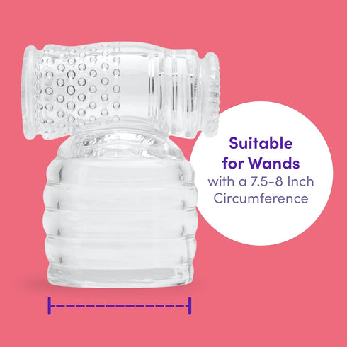Multi-Textured Clear Deluxe Wand Attachment for Enhanced Pleasure