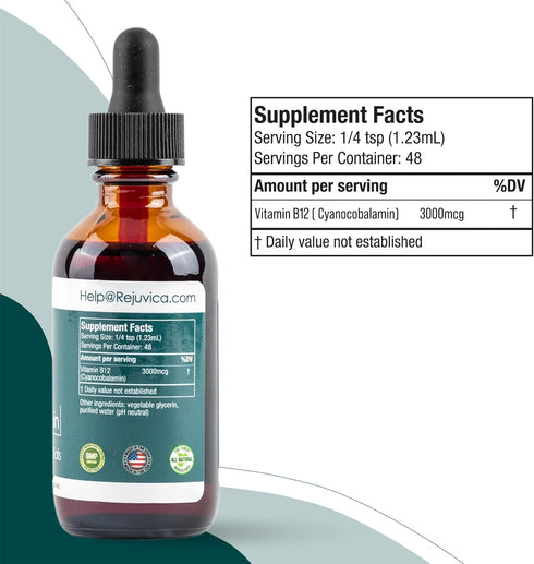Essential B-12 Liquid, Supports Energy & Healthy Nervous System, Convenient Liquid Dropper