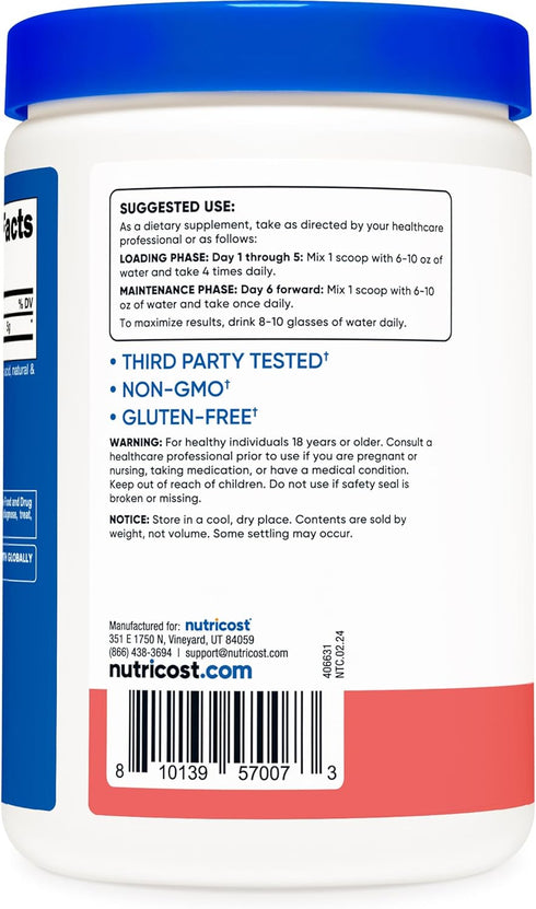 Nutricost Creatine Monohydrate Powder (Watermelon, 500 Gram) - Vegan, Non-GMO, Gluten Free