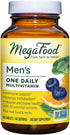 MegaFood Men's One Daily Multivitamin - 60 Tabs with Zinc, Selenium, B Vitamins, D, Real Food