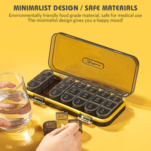 Zonlong 3 7 Weekly Pill Organizer/ Dispensers, Times A Day, Day Large Compartments Travel Pill Container/ Box