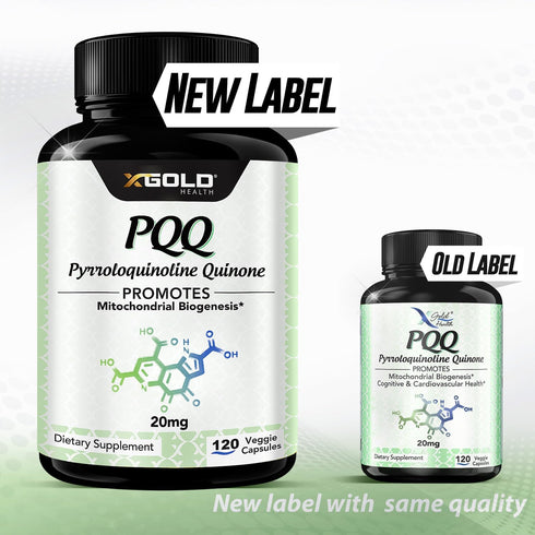 PQQ Supplement Veggie Capsules (Pyrroloquinoline Quinone), 99.7%+ Highly Purified - 120 CT