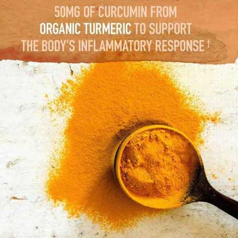 Garden of Life Organics Turmeric Booster Powder - 30 Servings, 50mg Curcumin (95% Curcuminoids), Probiotics, Organic,