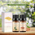 Sedbuwza Sandalwood Oil Jasmine Essential Oil Gift Set, 100% Pure Organic Aromatherapy Oil Set for Diffuser, Massage, Soap, Candle Making - 2 x 10ml