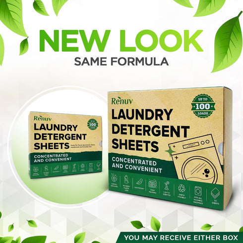 Laundry Detergent Sheets - 50 Sheets, Eco Friendly, Sustainable, Biodegradable, Liquidless (up to 100 Loads)