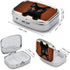 STVNKML 2 Cute Peeping Black Cat Pill Box Travel Pill Organizer Compartment Weekly Pill Case with Mirror A Day Medicine