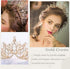 Unicra Wedding Crowns and Tiaras, Silver Flower Rhinestones Costume Queen Crown for Women and Girls