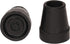 PCP Replacement Cane Tips, 1 inch / 2.5 cm diameter, Black, Two Tips